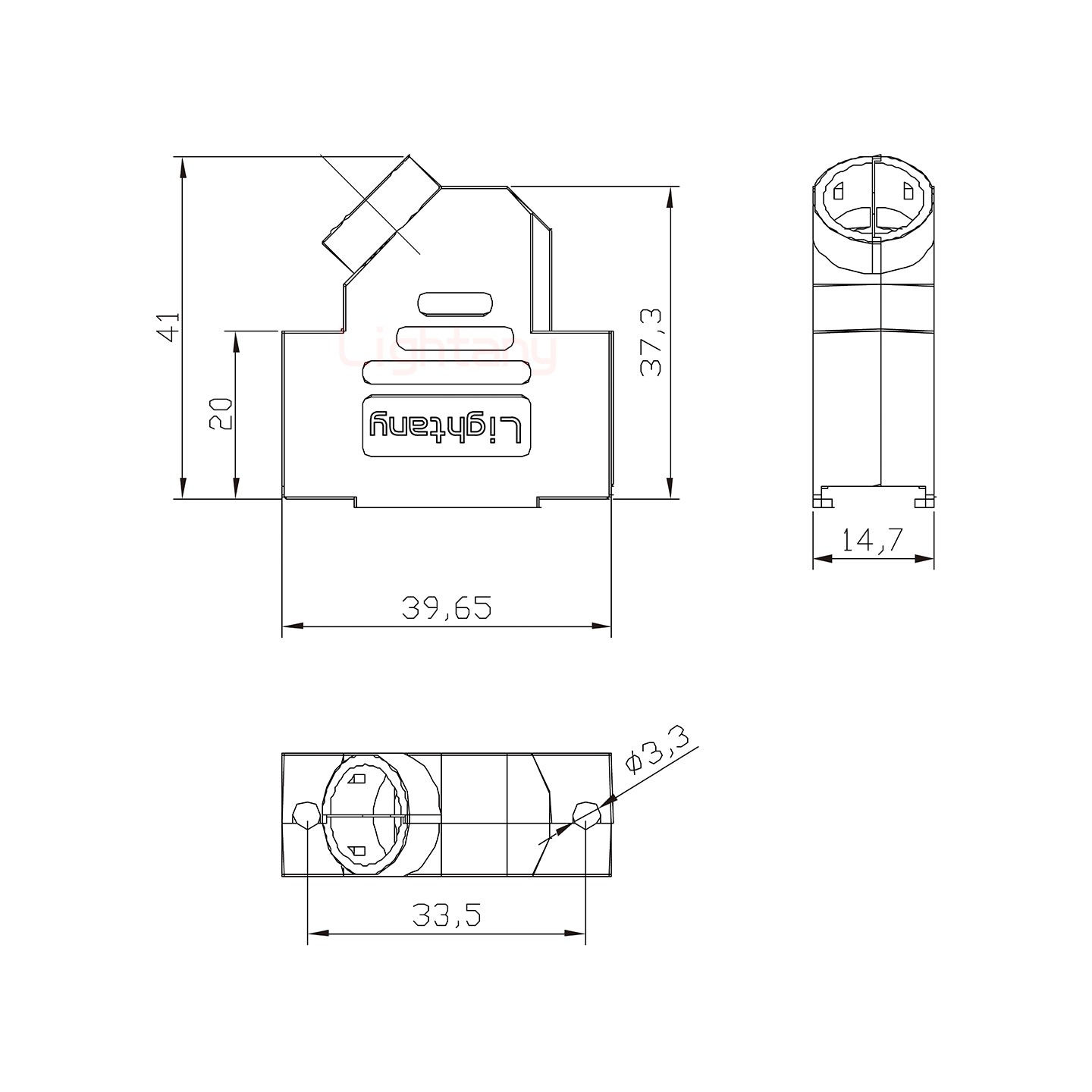 11W1公焊線式50歐姆+15P金屬外殼1679斜出線4~12mm