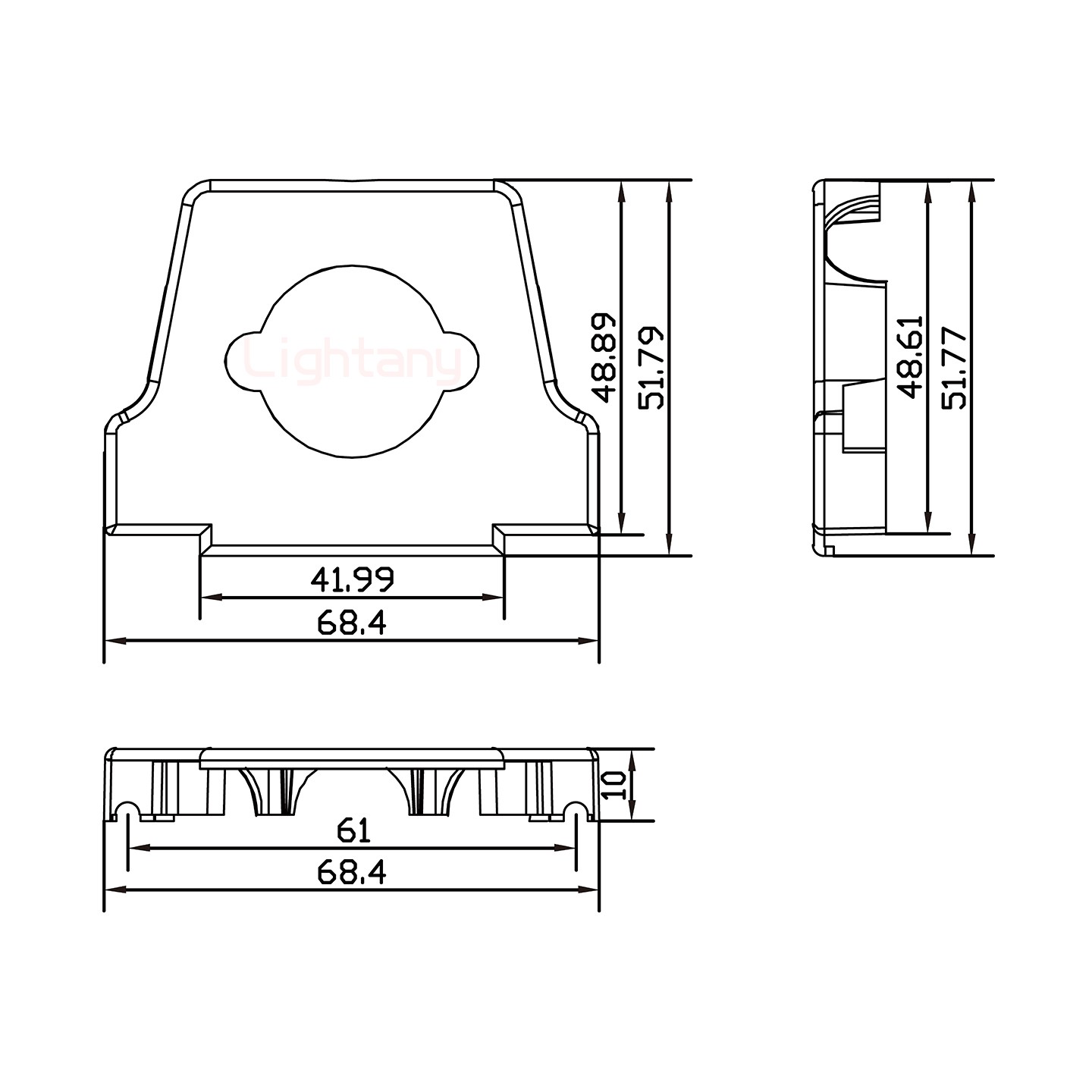 36W4公短體焊線10A+50P金屬外殼2252三個(gè)出線孔12mm