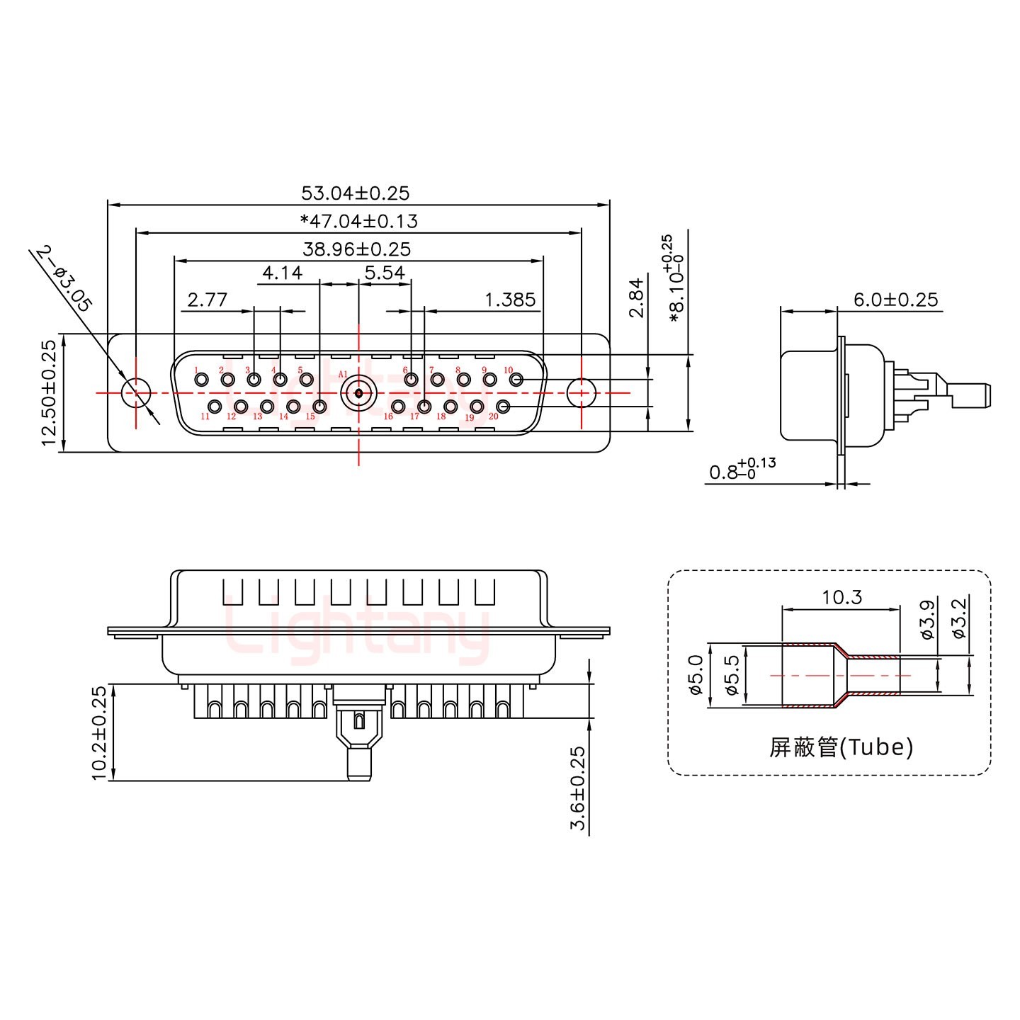 21W1公頭焊線+防水接頭/線徑5~11mm/射頻同軸50歐姆