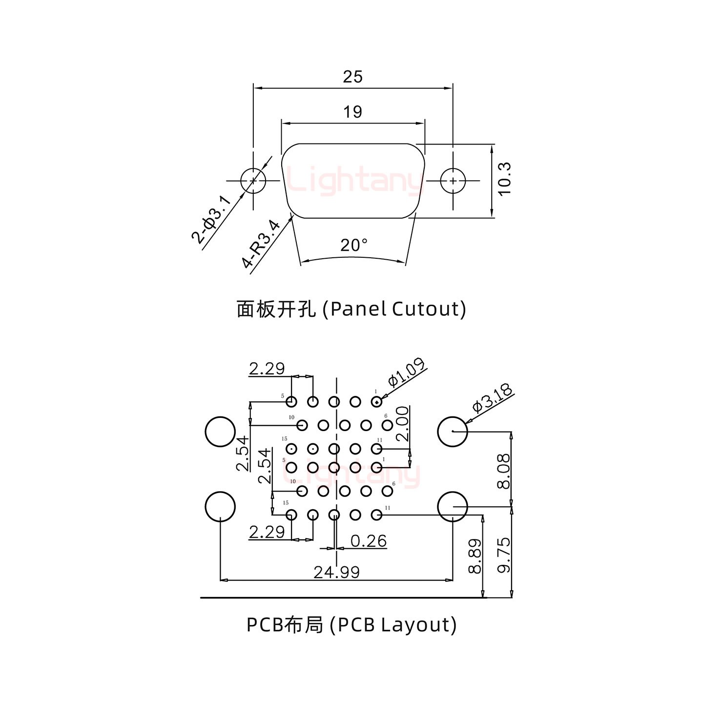 HDR15母對(duì)母 間距15.88 雙胞胎沖針 D-SUB連接器