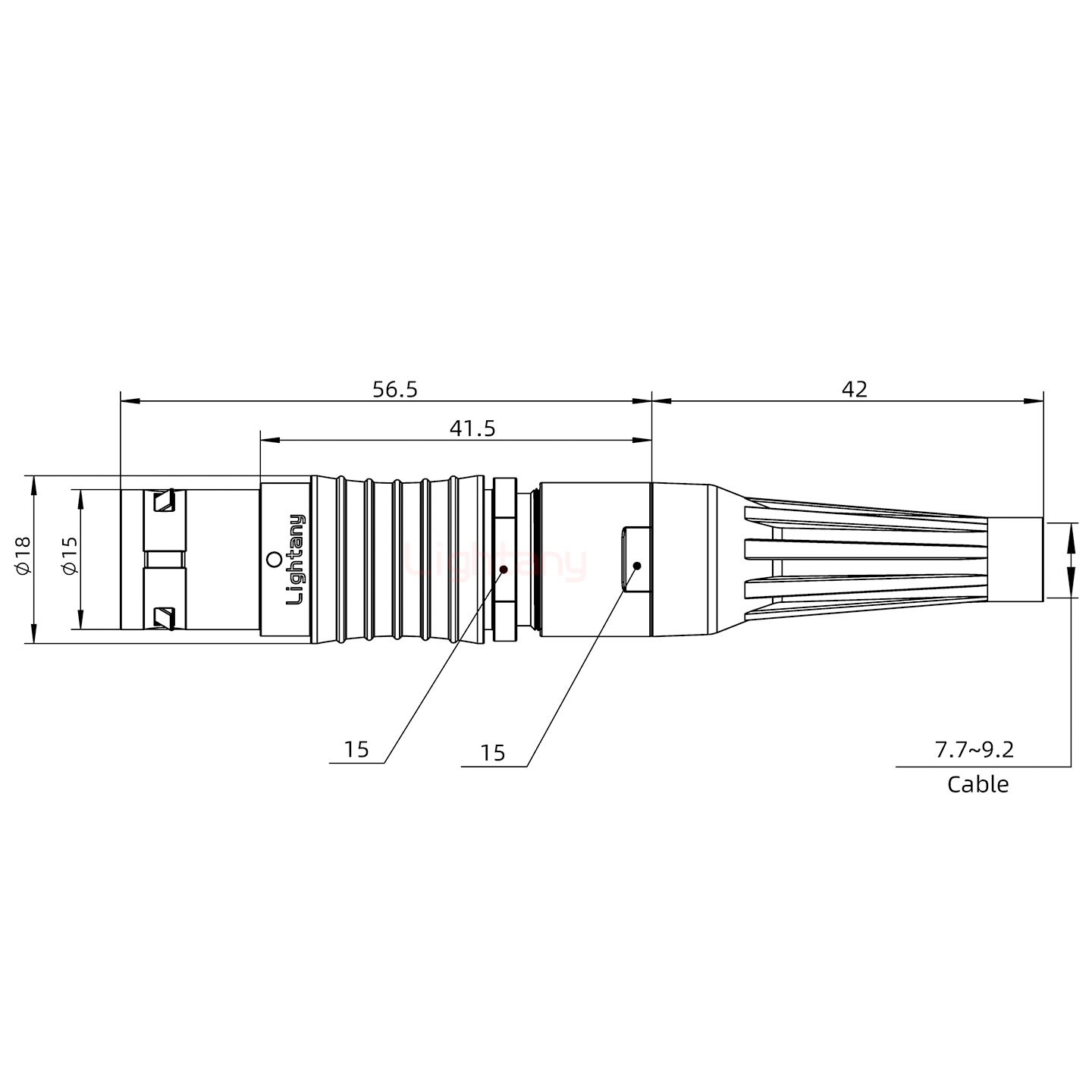 FGG.3B.002.CLAD92Z帶護(hù)套直式插頭