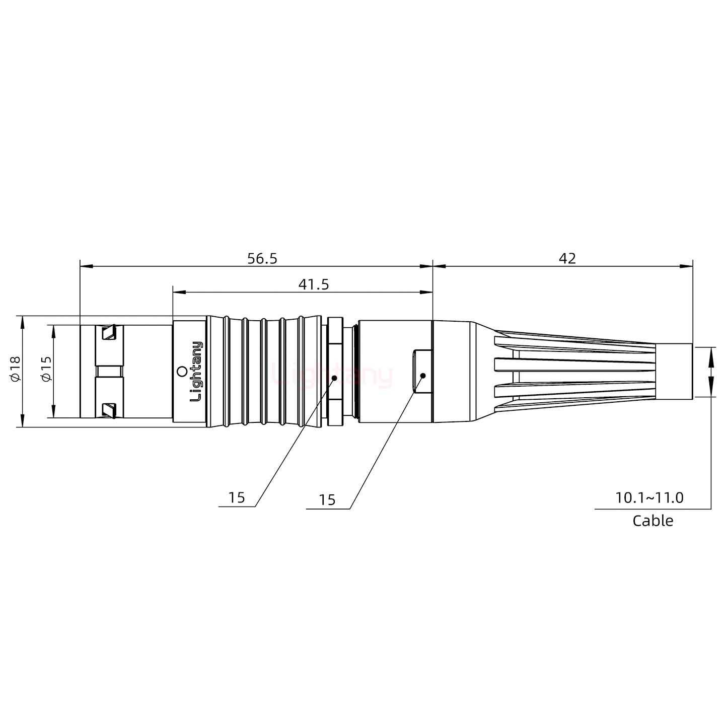 FGG.3B.003.CLAD11Z帶護套直式插頭