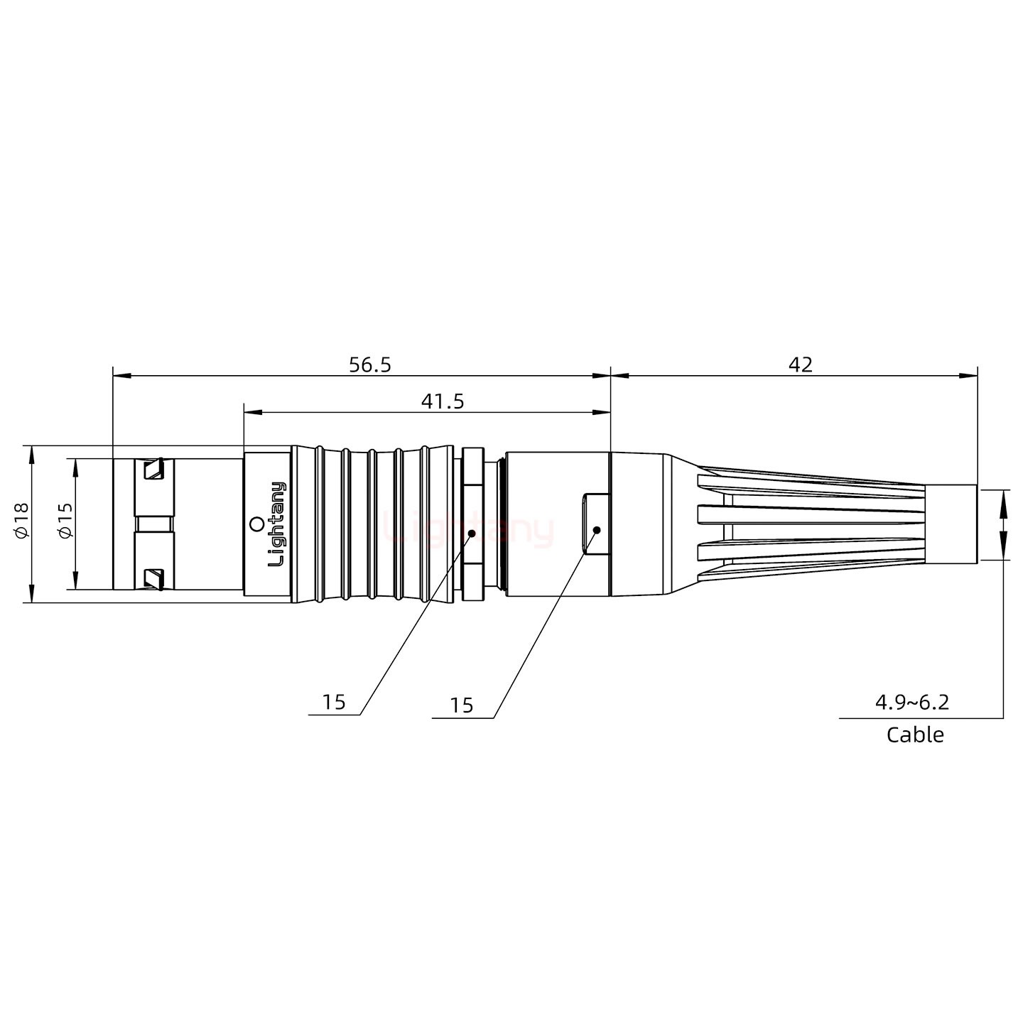 FGG.3B.010.CLAD62Z帶護套直式插頭