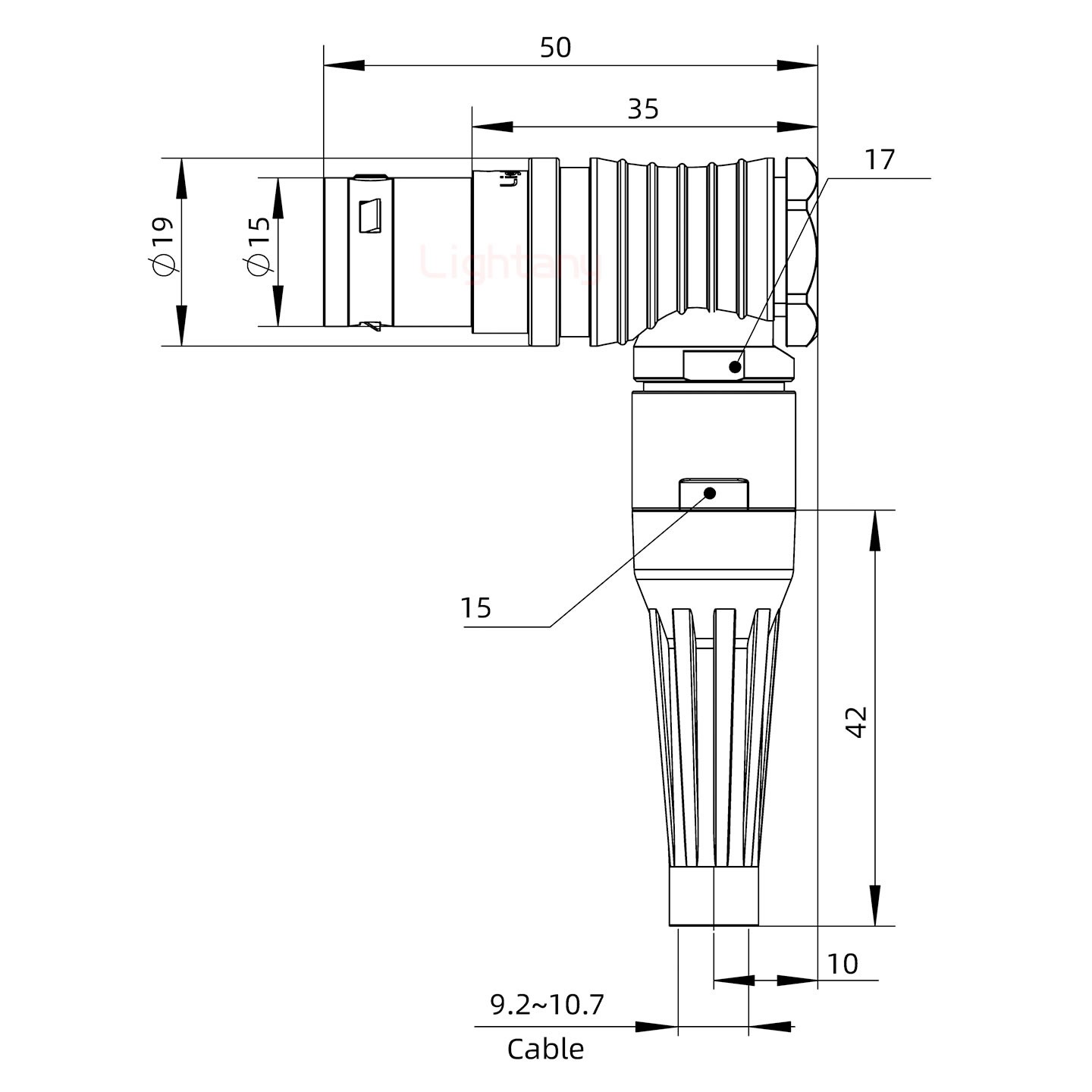 FHG.3B.002.CLAD10Z帶護(hù)套彎式插頭