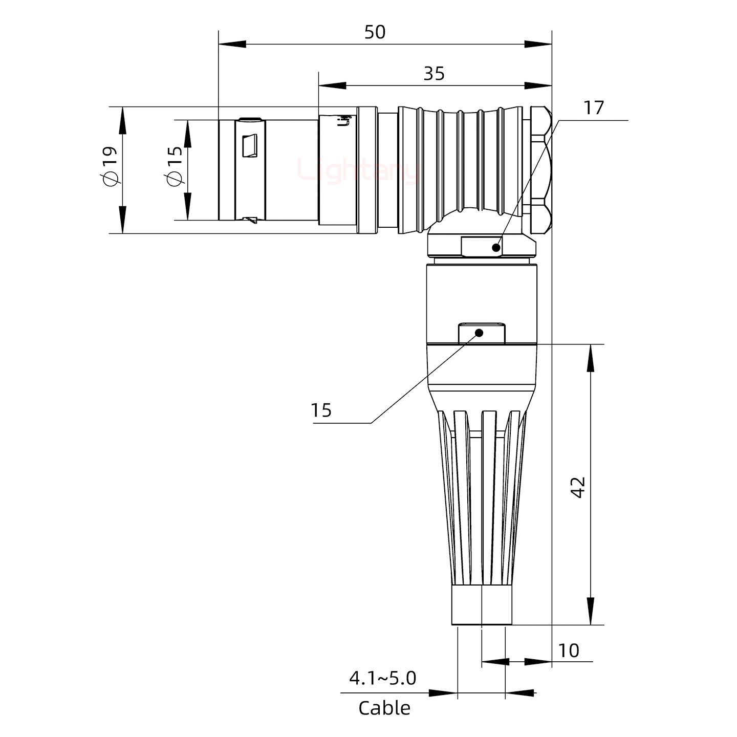 FHG.3B.003.CLAM52Z帶護(hù)套彎式插頭