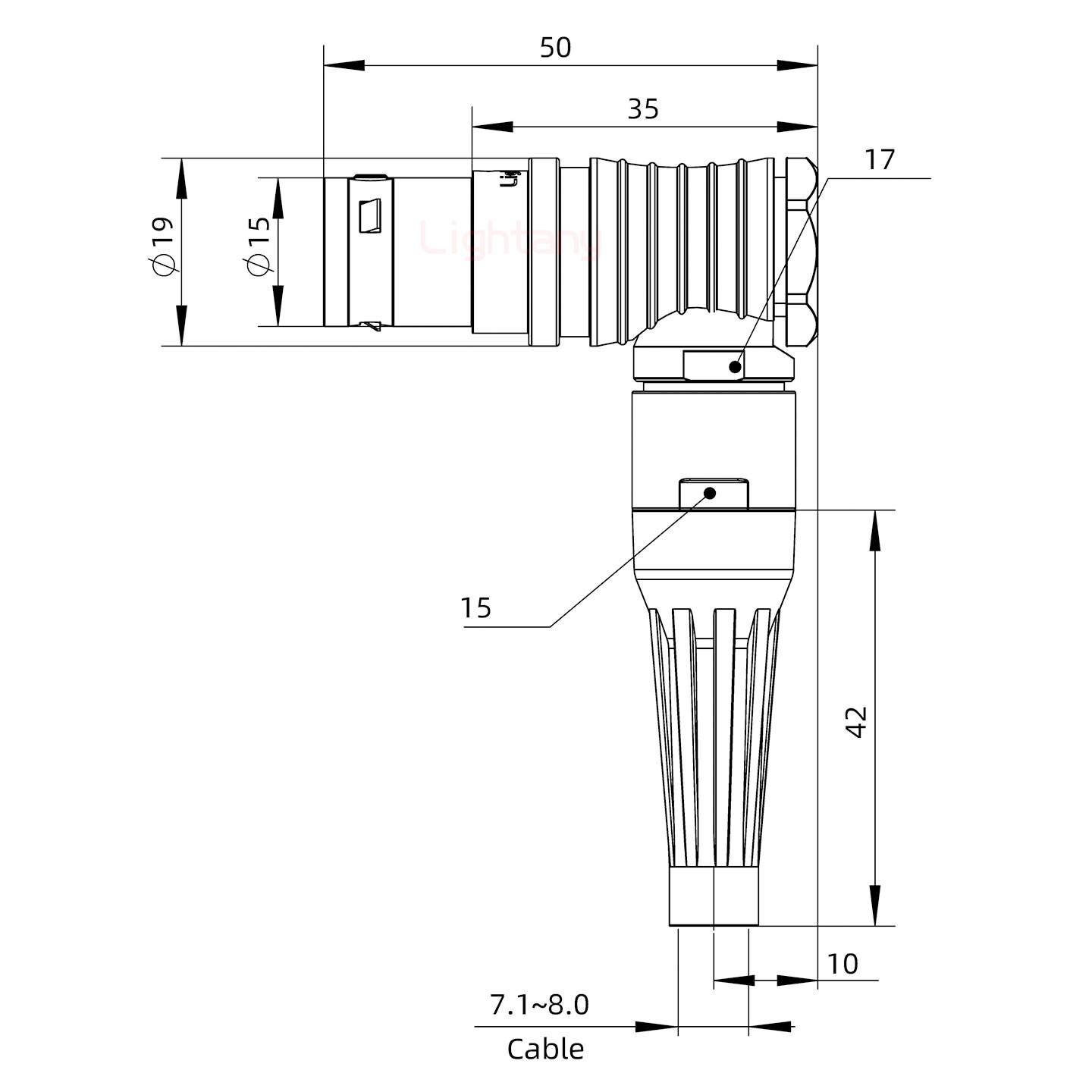 FHG.3B.005.CLAD82Z帶護(hù)套彎式插頭