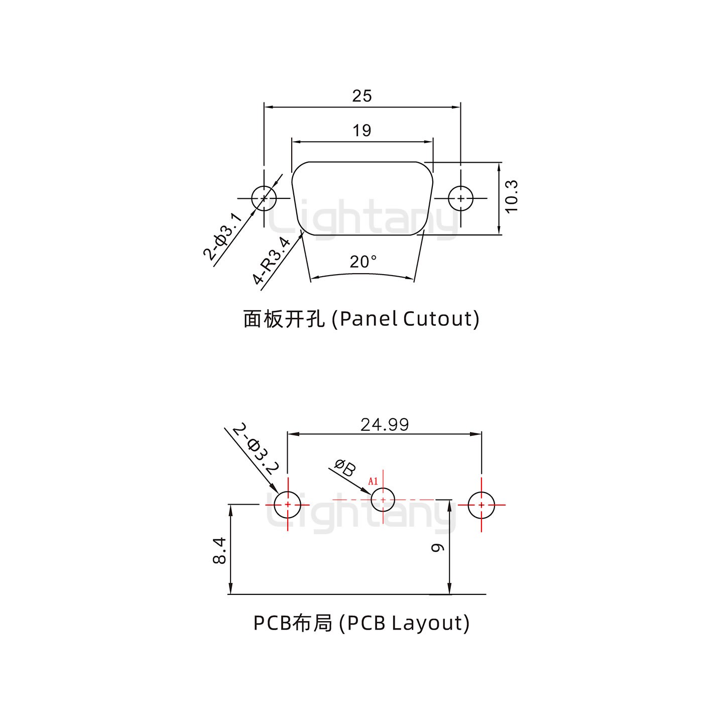 防水1W1公彎插板/鉚支架/鎖螺絲/大電流40A