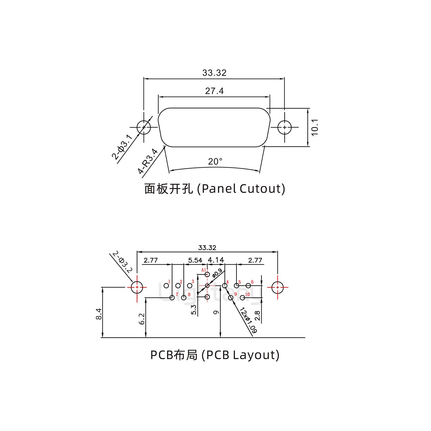 防水11W1公彎插板/鉚支架/鎖螺絲/射頻同軸50歐姆