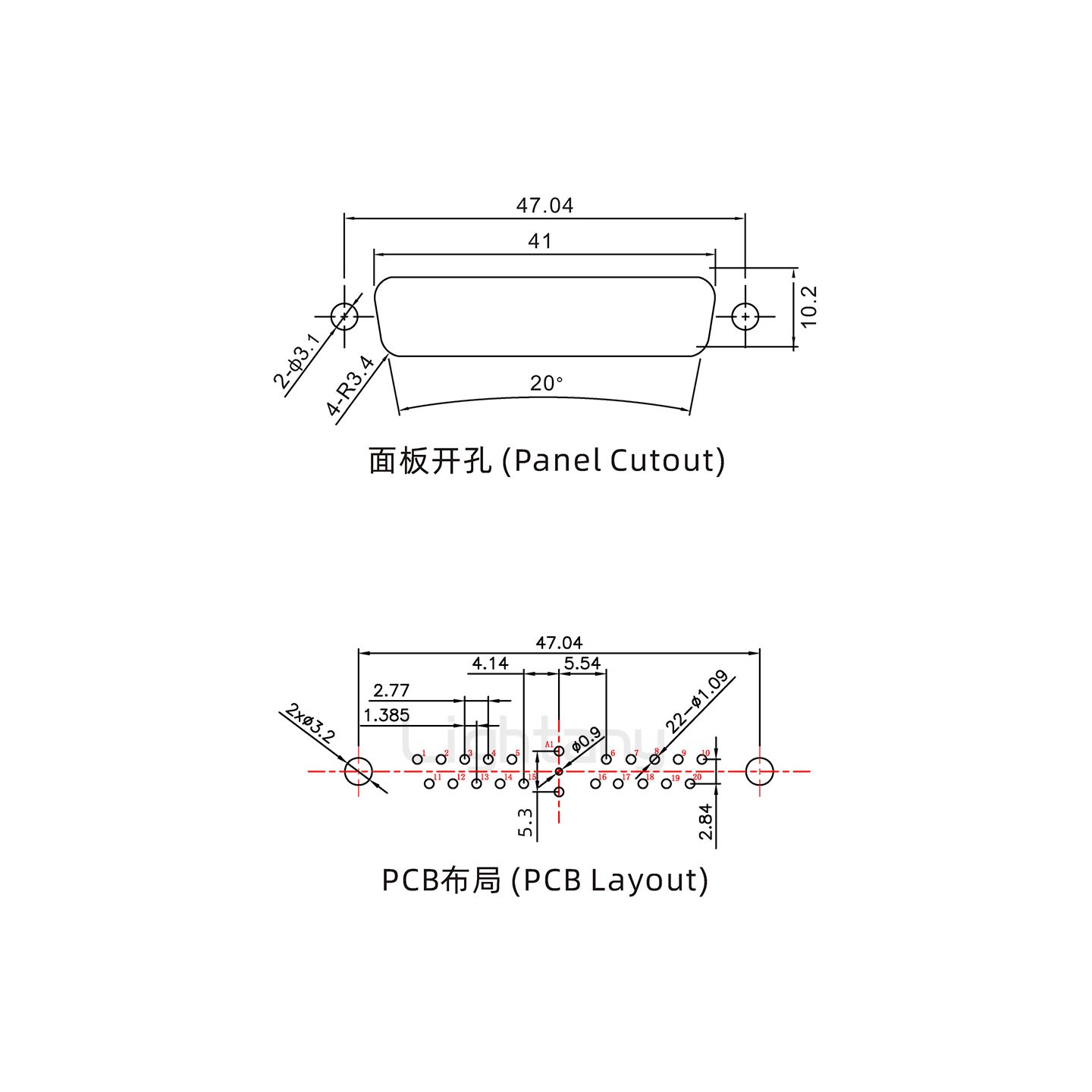 防水21W1公直插板/鉚魚叉/鎖螺絲/射頻同軸50歐姆