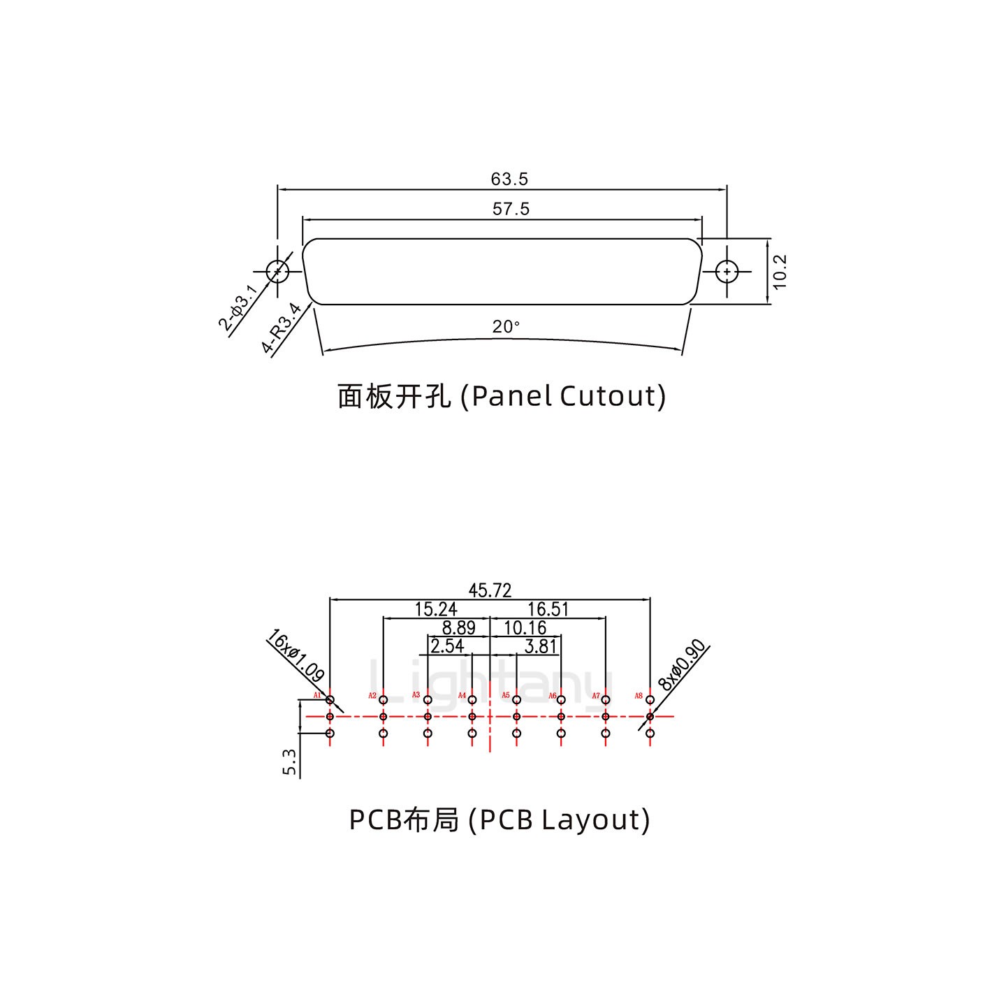 防水8W8公直插板/鎖螺絲/射頻同軸50歐姆