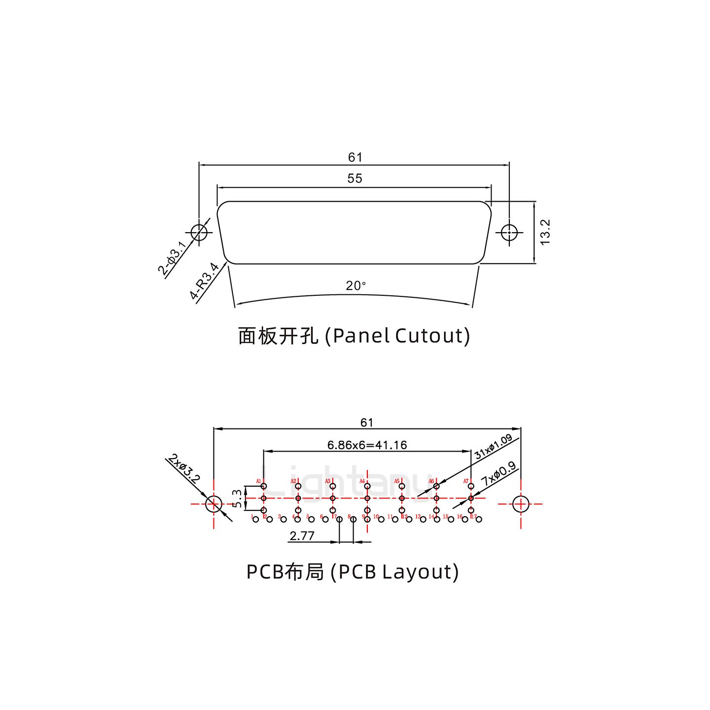 防水24W7公直插板/鉚魚叉/鎖螺絲/射頻同軸50歐姆