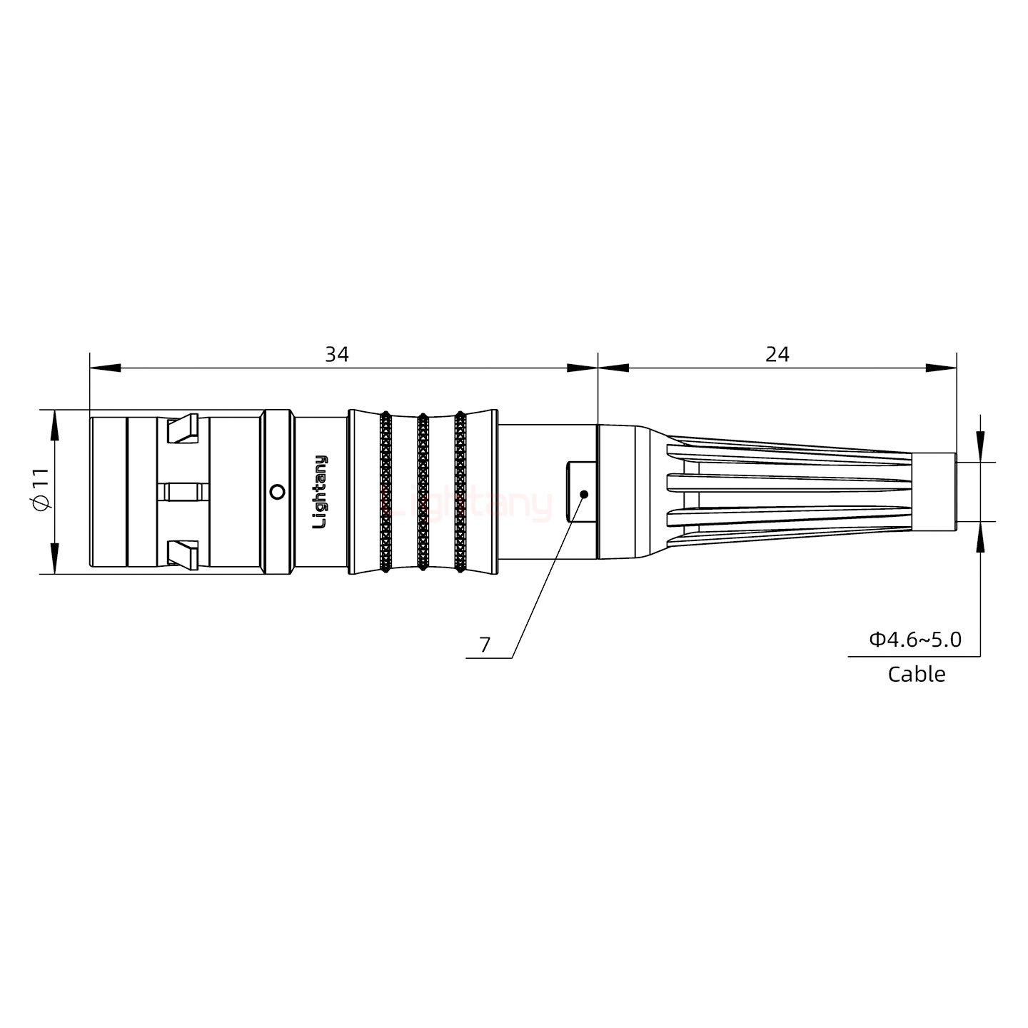 FGG.0K.006.CLAC50Z推拉自鎖帶護套直式插頭